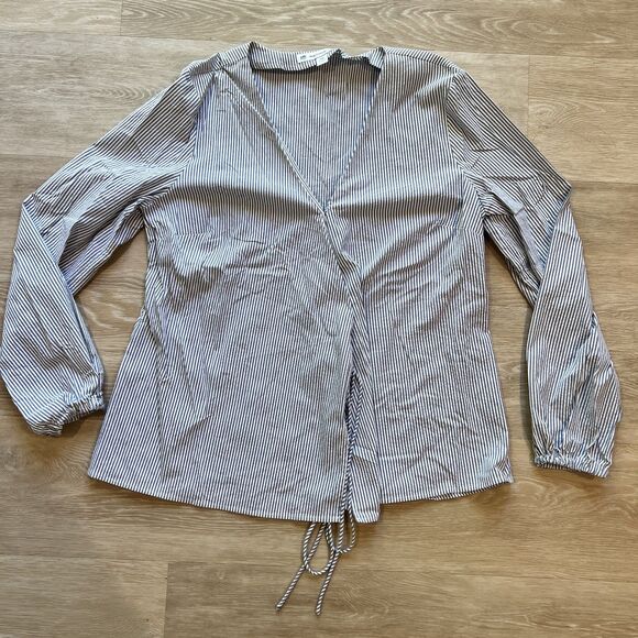 Southern Tide Nautical Navy Stripe Marlena Top Blouse-Size M - Picture 2 of 5